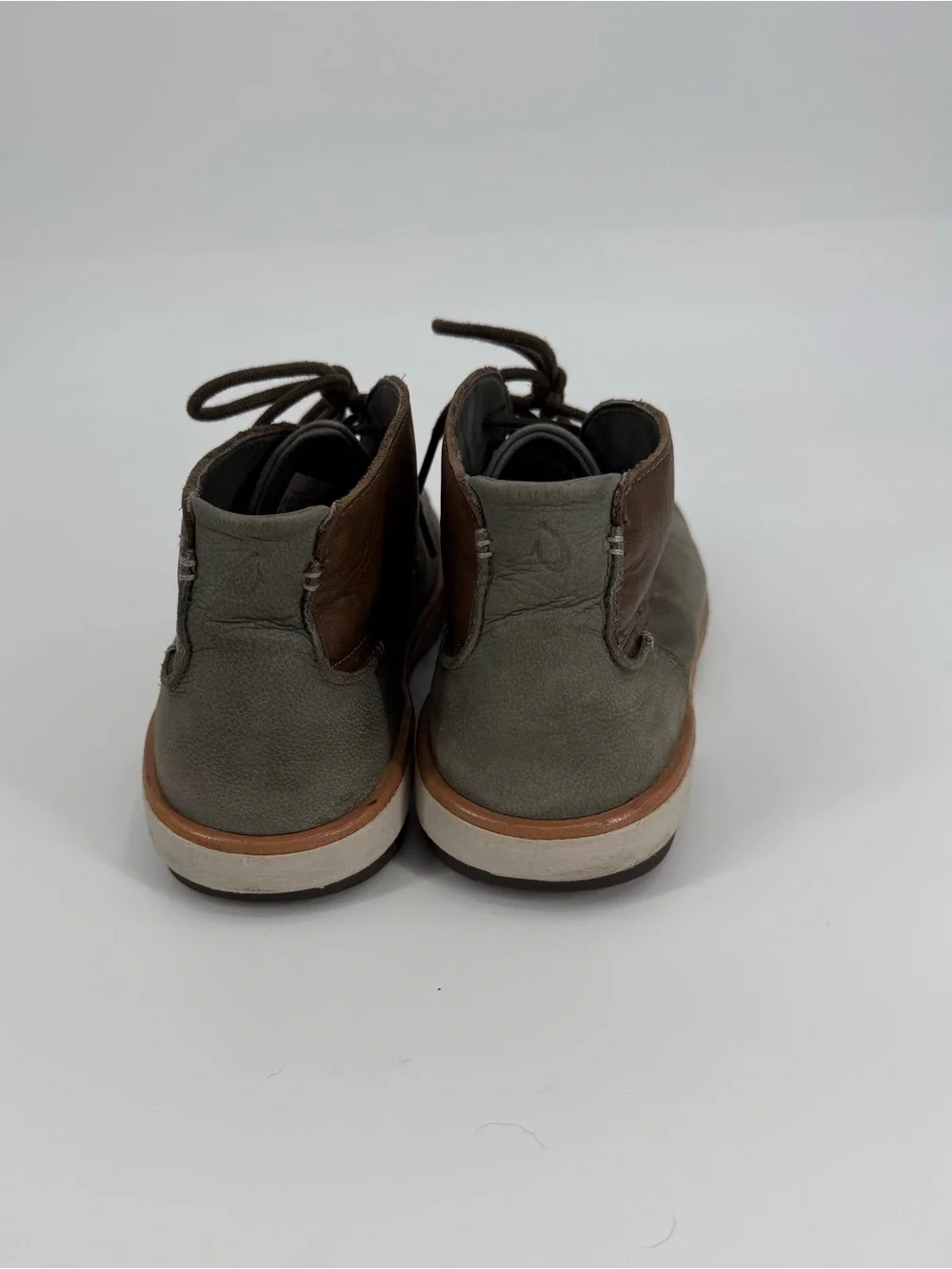 Olukai Men's Kalia Puki Leather Chukka Boot | Sage / Brown | 10